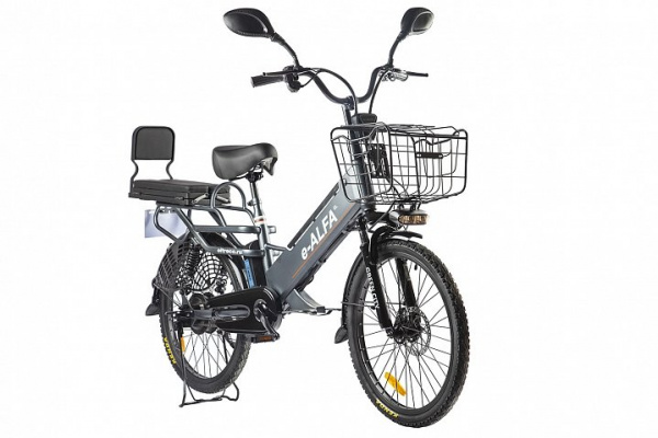 Велогибрид Green City e-ALFA GL Сине-серый матовый