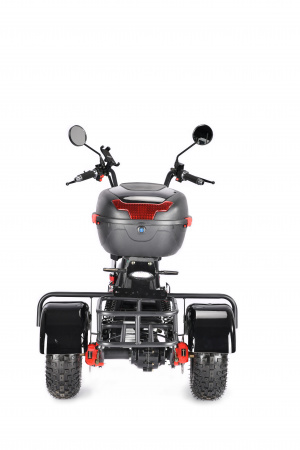 Электроскутер Citycoco White Siberia TRIKE MINI 1500W Черный